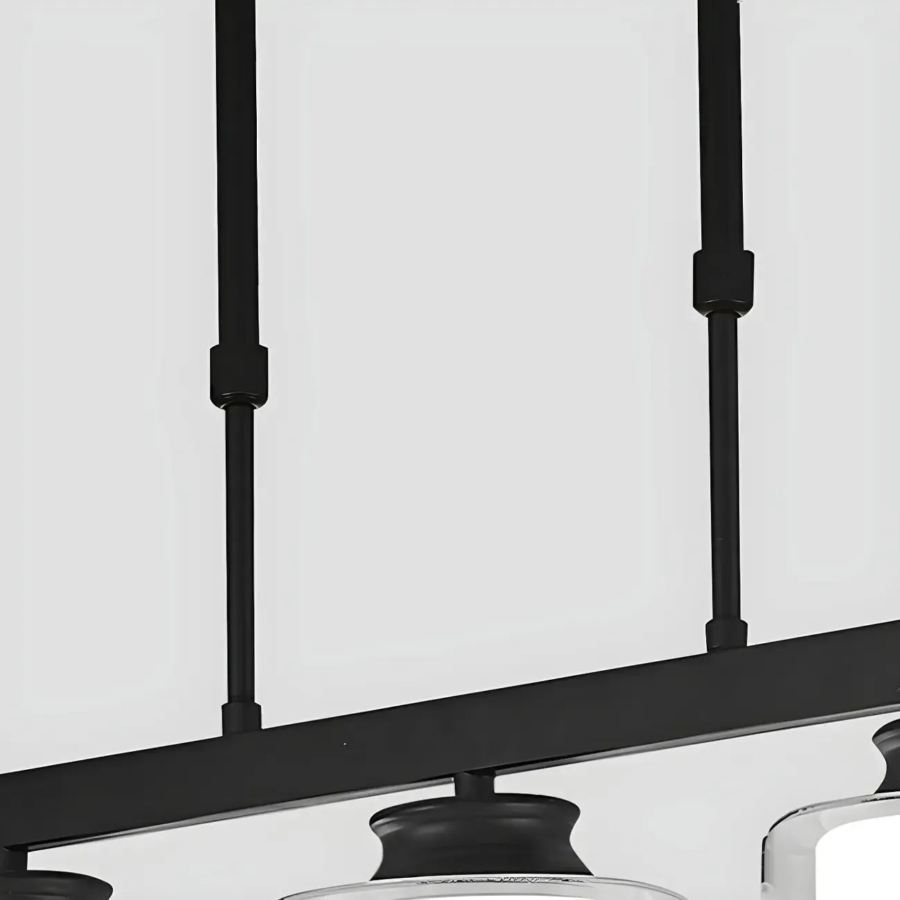 Suspension cylindrique moderne en verre pour îlot de cuisine