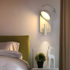 Applique murale moderne à 2 lumières LED avec port de chargement pour chambre à coucher