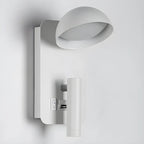 Applique murale moderne à 2 lumières LED avec port de chargement pour chambre à coucher