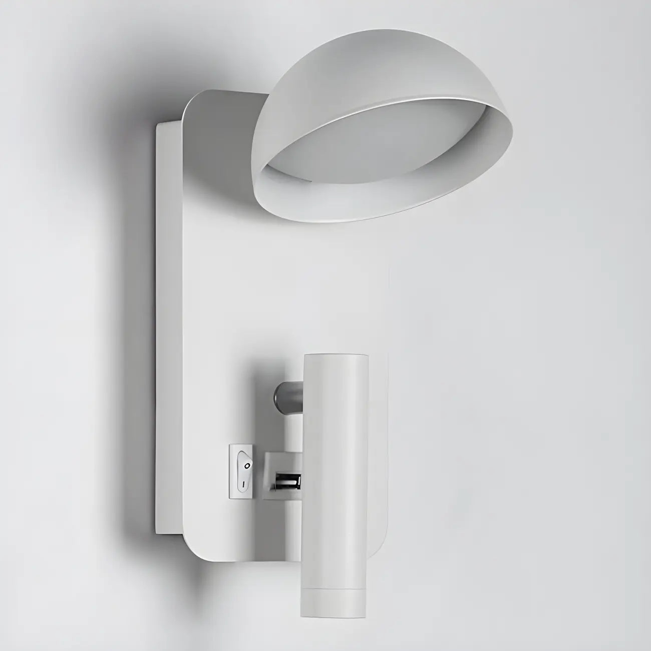 Applique murale moderne à 2 lumières LED avec port de chargement pour chambre à coucher