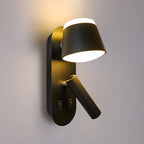 Applique murale moderne à 2 lumières LED avec port de chargement pour chambre à coucher
