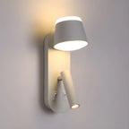 Applique murale moderne à 2 lumières LED avec port de chargement pour chambre à coucher