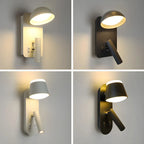 Applique murale moderne à 2 lumières LED avec port de chargement pour chambre à coucher