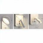 Applique murale moderne à 2 lumières LED avec port de chargement pour chambre à coucher
