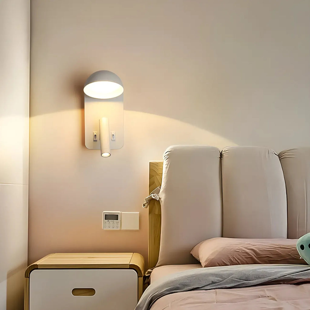 Applique murale moderne à 2 lumières LED avec port de chargement pour chambre à coucher