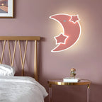 Applique murale LED Lune et Étoile pour chambre d'enfant avec télécommande