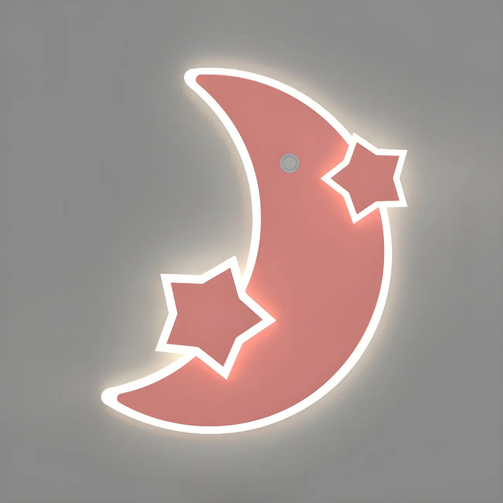 Applique murale LED Lune et Étoile pour chambre d'enfant avec télécommande