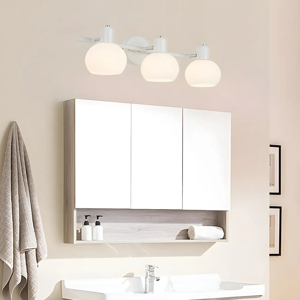 Applique murale moderne en verre noir pour miroir de salle de bain