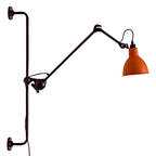 Applique murale à bras articulé en métal noir avec base en tréteau