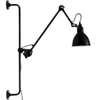Applique murale à bras articulé en métal noir avec base en tréteau