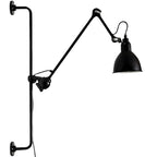 Applique murale à bras articulé en métal noir avec base en tréteau