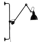 Applique murale à bras articulé en métal noir avec base en tréteau