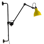 Applique murale à bras articulé en métal noir avec base en tréteau
