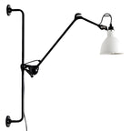 Applique murale à bras articulé en métal noir avec base en tréteau