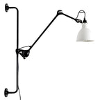 Applique murale à bras articulé en métal noir avec base en tréteau
