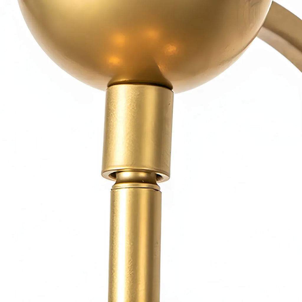 Lustre de cuisine carré en verre doré réglable avec bougie intégrée