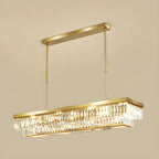 Suspension moderne réglable en cristal doré