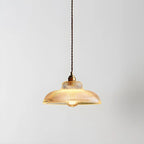 Suspension industrielle réglable en verre côtelé et laiton
