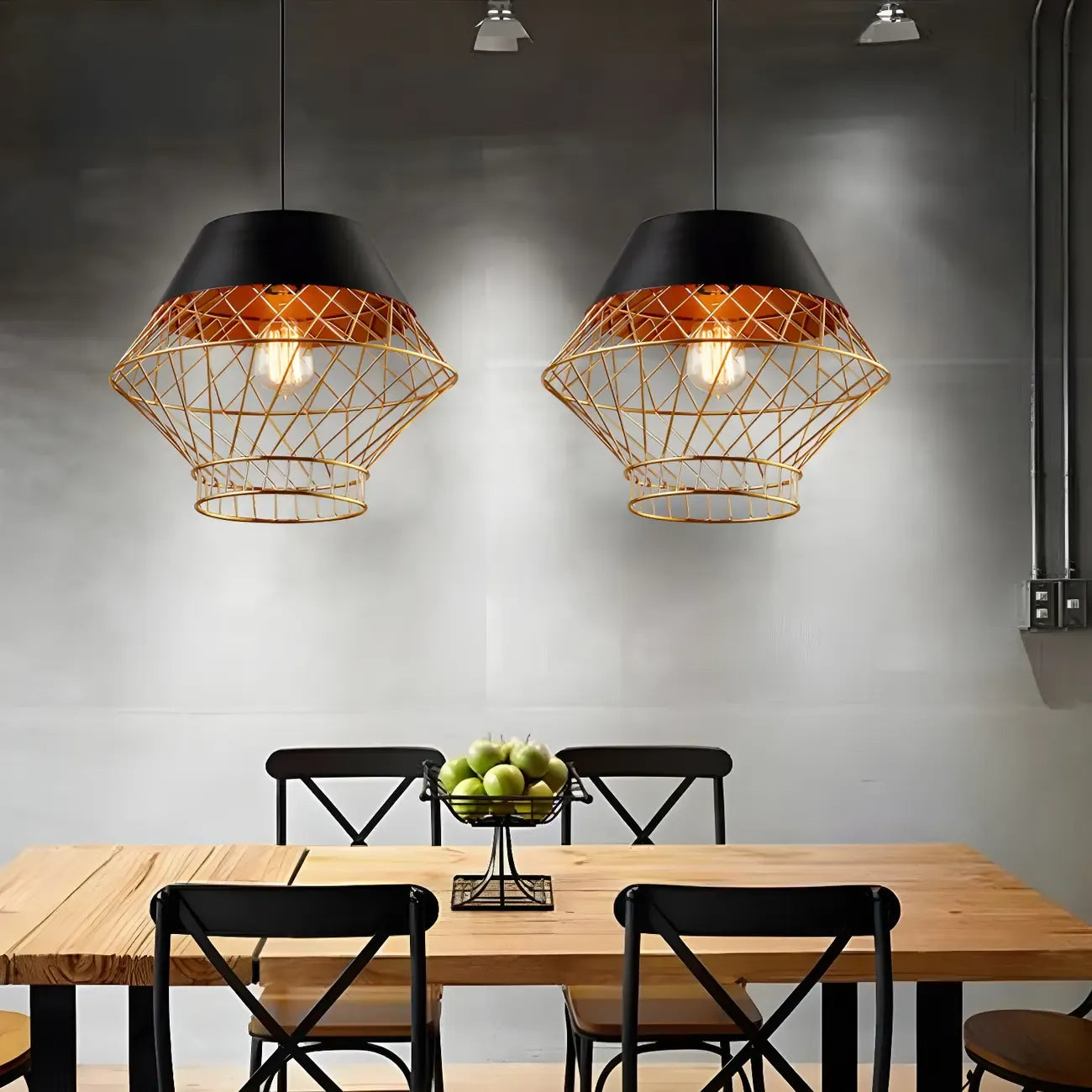 Suspension moderne dorée en forme de cruche pour îlot de cuisine