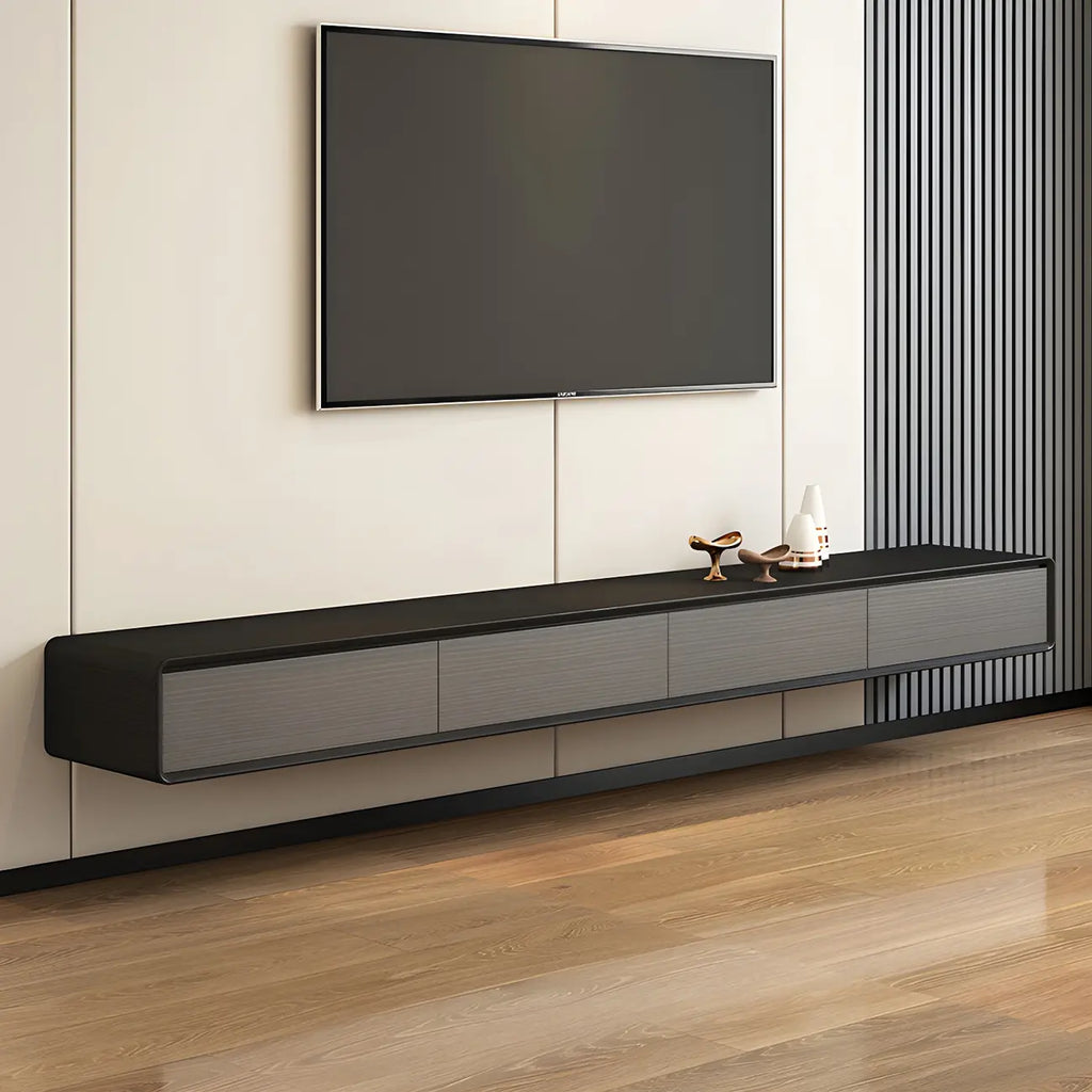 Meubles TV flottants en bois naturel long