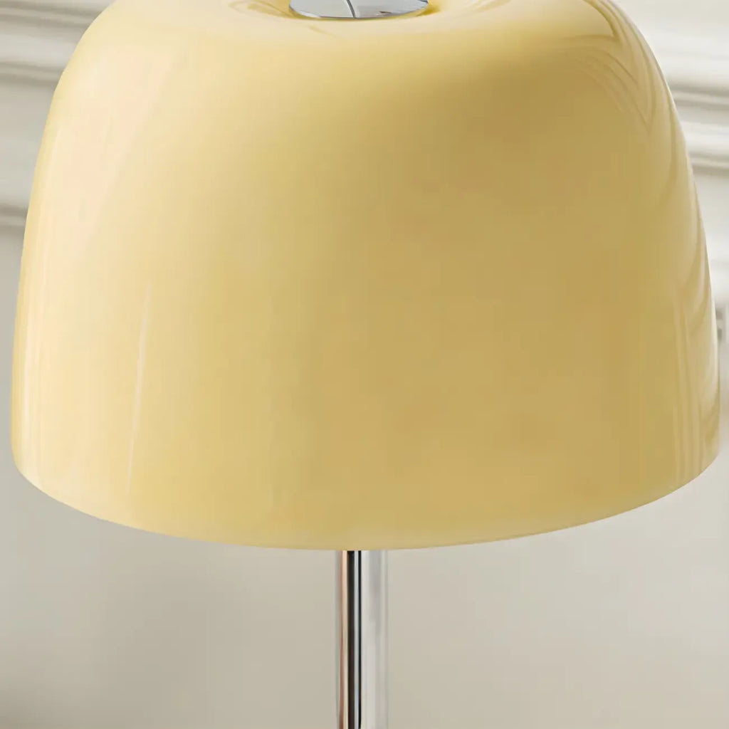 Lampe de table tripode nordique moderne en argent et verre, avec pied en métal