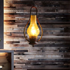 Suspensions industrielles en verre craquelé pour intérieur