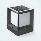 Lampe de poteau cubique en métal lisse et simple