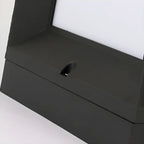Lampe de poteau cubique en métal lisse et simple