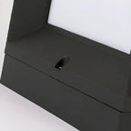 Lampe de poteau cubique en métal lisse et simple