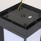 Lampe de poteau cubique en métal lisse et simple
