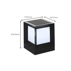 Lampe de poteau cubique en métal lisse et simple