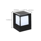Lampe de poteau cubique en métal lisse et simple