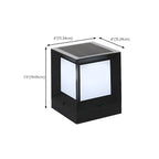 Lampe de poteau cubique en métal lisse et simple