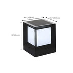 Lampe de poteau cubique en métal lisse et simple