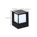Lampe de poteau cubique en métal lisse et simple