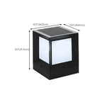 Lampe de poteau cubique en métal lisse et simple