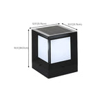 Lampe de poteau cubique en métal lisse et simple