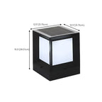 Lampe de poteau cubique en métal lisse et simple