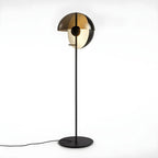 Lampadaire moderne en verre noir avec globe pour intérieur