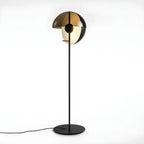 Lampadaire moderne en verre noir avec globe pour intérieur