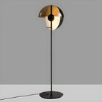 Lampadaire moderne en verre noir avec globe pour intérieur