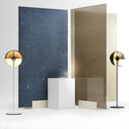 Lampadaire moderne en verre noir avec globe pour intérieur