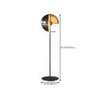 Lampadaire moderne en verre noir avec globe pour intérieur