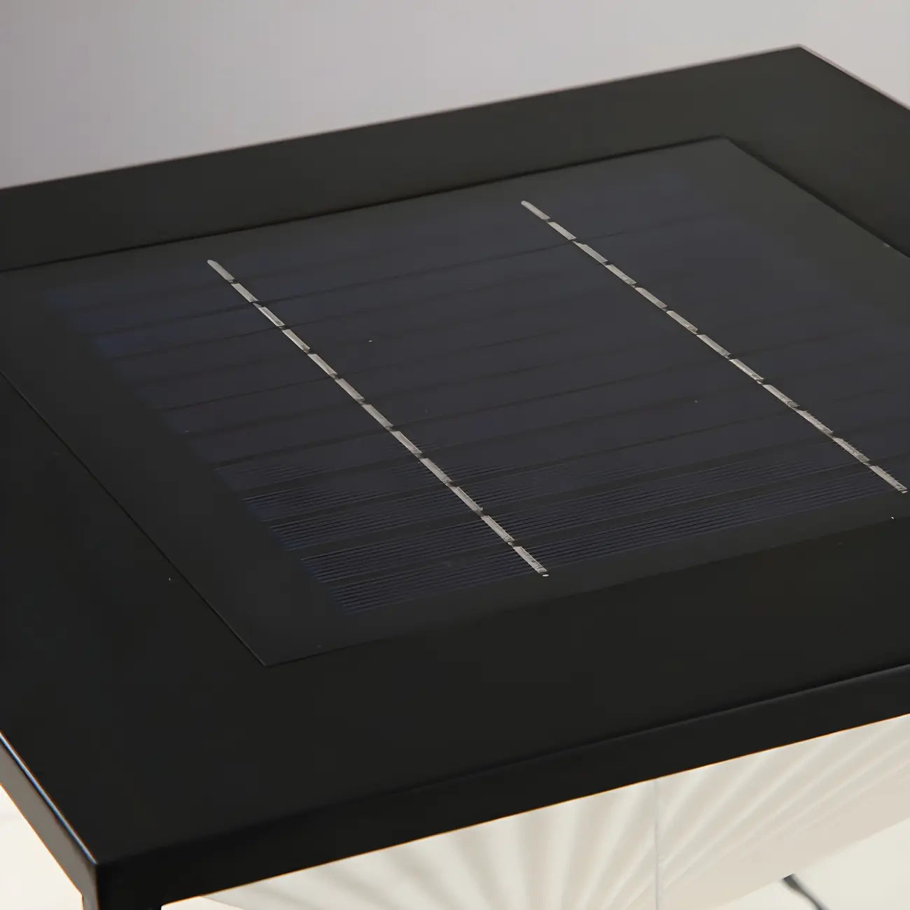 Lampes solaires modernes à lumière chaude, cubes transparents, pour poteaux extérieurs