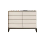 Commode élégante en bois blanc avec 6 tiroirs de rangement