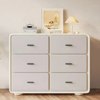 Commode élégante en bois blanc avec 6 tiroirs de rangement