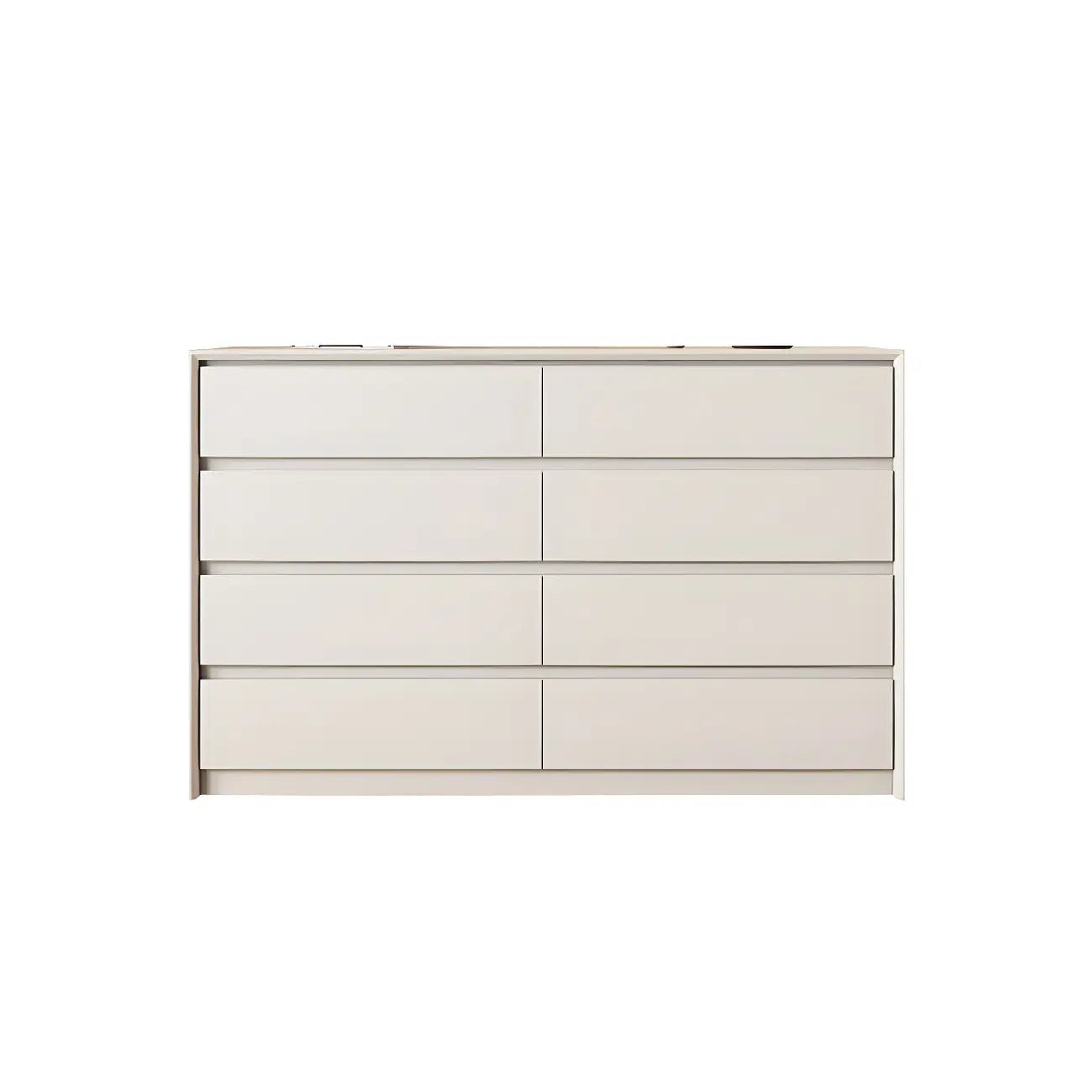 Commode élégante en bois blanc avec 6 tiroirs de rangement