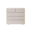 Commode élégante en bois blanc avec 6 tiroirs de rangement