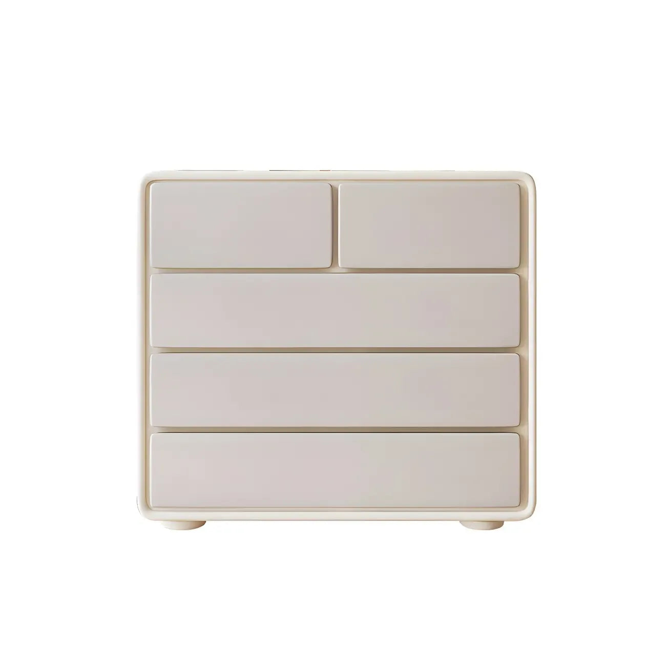 Commode élégante en bois blanc avec 6 tiroirs de rangement