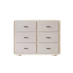 Commode élégante en bois blanc avec 6 tiroirs de rangement